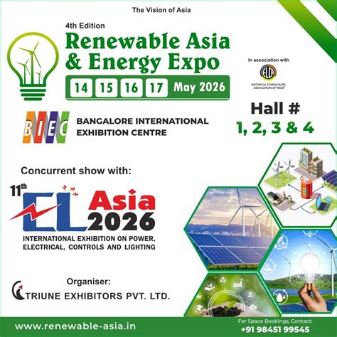 4th Renewable Asia & Energy Expo in Bangalore – May 14, 2026 | AllEvents