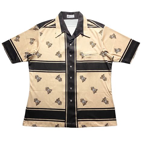 vintage 1980’s lantern print polyester shirt | NOIR ONLINE