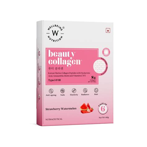 Buy Wellbeing Nutrition Beauty Korean Marine Collagen Peptides Type I ...