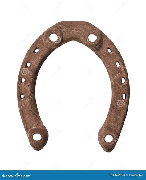 Old Rusty Horseshoe Isolated Stock Photo - Image of rust, horseshoe ...