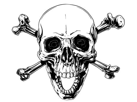 Skull With Open Mouth Forward/halloween/silhouette/cricut/cut - Etsy