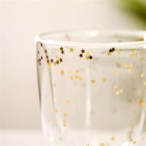 Set Of 2 Gold Star Glass Tumblers 225ml Online - Premium Tumbler | Nestasia
