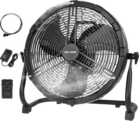Amazon.com: ACHAZEL 16" Outdoor Portable Misting Fan, Battery Operated ...