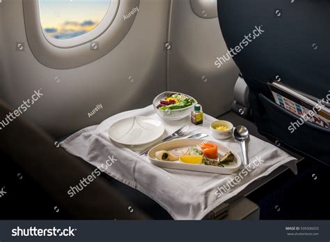 391 Food Served On Board Business Class Airplane Images, Stock Photos ...