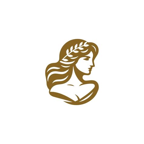Aphrodite lady logo | Premium Vector