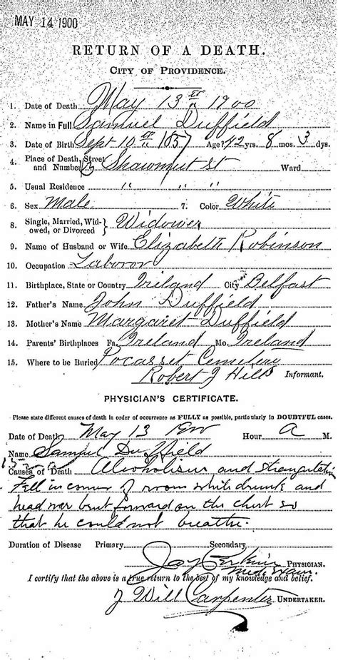 Samuel Duffield and Elizabeth Robinson - Silly Mummy Family Tree