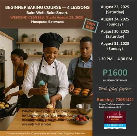Beginner Baking Course by The Culinary Studio MFK, Botswana, Gaborone ...
