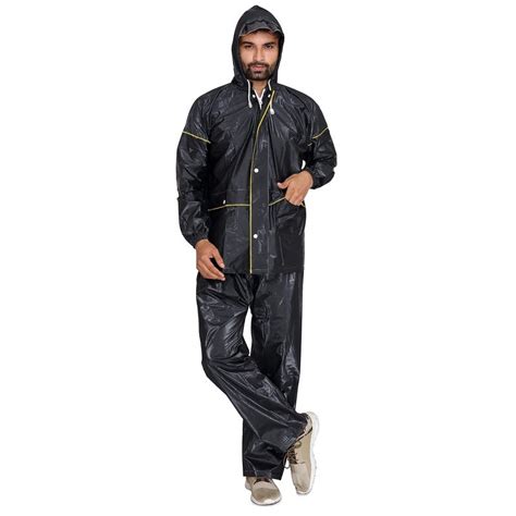 THE CLOWNFISH Unisex Raincoat (SAMSON-XXL-BL_Samson Black_2XL) – The ...