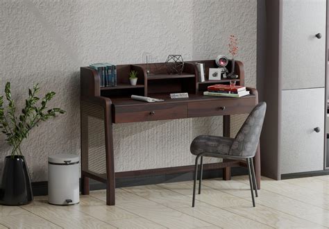 Buy Mince Study Table (Walnut Finish) Online in India | UrbanWood