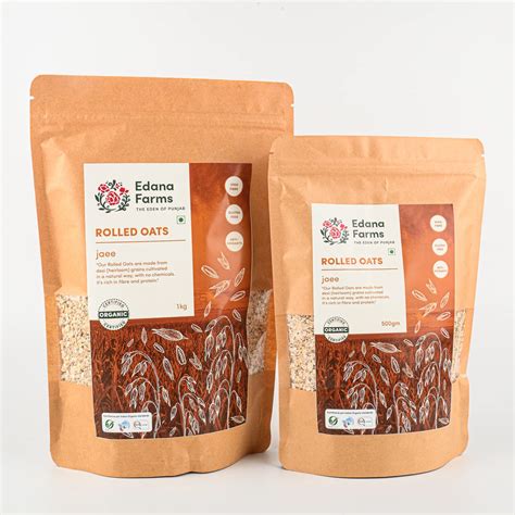 Edana Farms Organic Rolled Oats 1kg | Gluten Free Oats | Diet Food ...