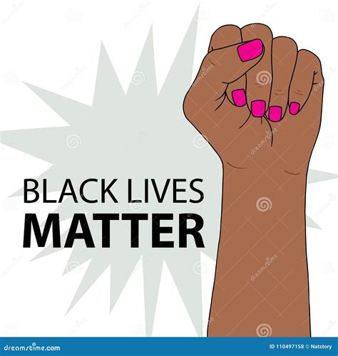 Black Lives Matter. Fighting Fist of a Woman. Editorial Stock Photo ...