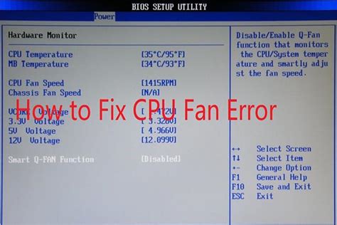 5 Ways to Fix CPU Fan Error When Booting PC - Free PC Tech