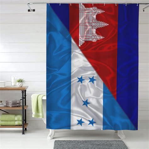 Amazon.com: Shower Curtain Cambodia Cambodian and Honduras Hondurans ...