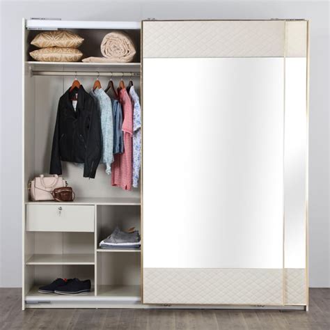 Buy Paris 2-Door Sliding Wardrobe with Mirror - White from Home Centre ...