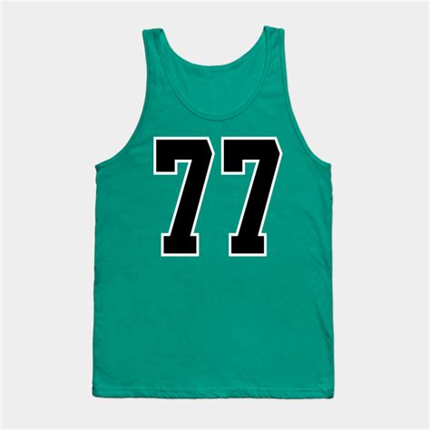 Number 77 - 77th Birthday Gift - Tank Top | TeePublic