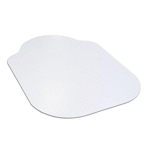Evolve Modern Shape 33 x 44 Clear Office Chair Mat with Lip for Low ...