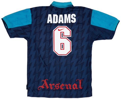 1995-96 Arsenal Away Shirt Adams #6 - 7/10 - (L)