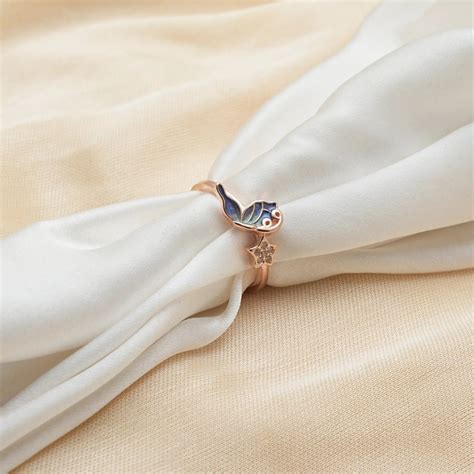 925 Rose Gold Dreambird & Star Ring | Tassya Silver – tassyasilver.com