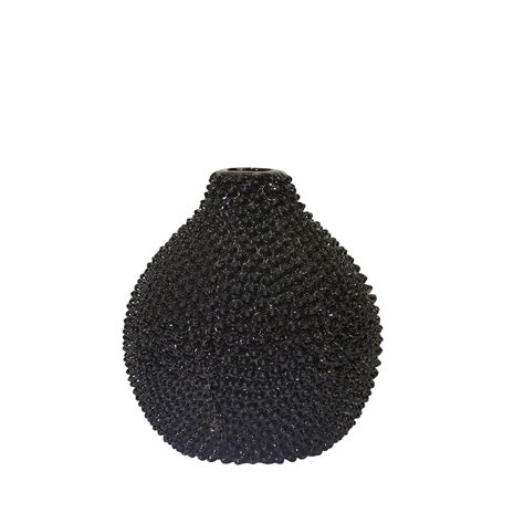 Kingston Living Spiked Bottle Shaped Vase - 8" - Black, Color: Black ...
