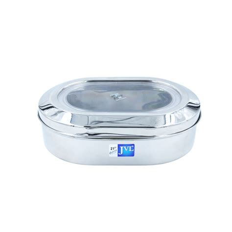 JVL Oval Shape Multi Purpose Canister Steel – Steel House