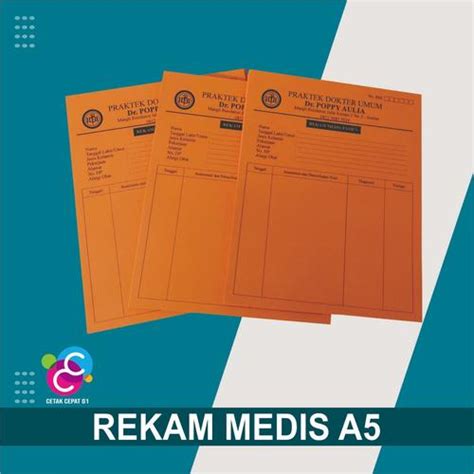 Jual Custom Rekam Medis, Medis Record / Kartu Status Pasien Medical ...