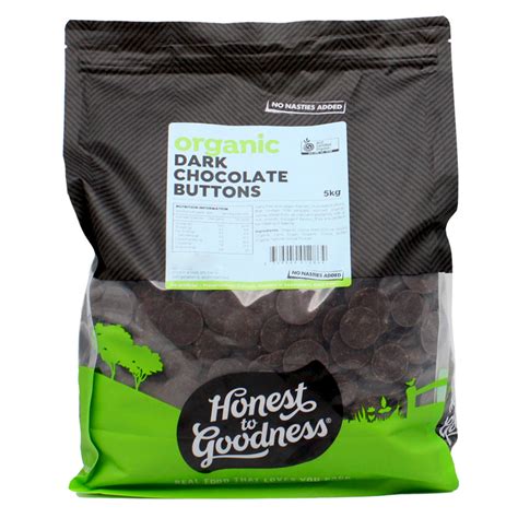 Organic Dark Chocolate Buttons 5KG