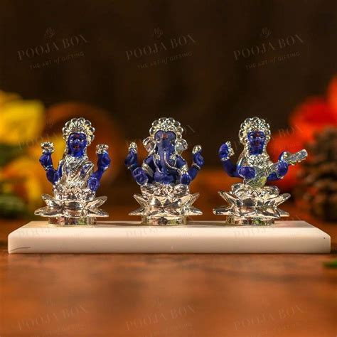 Buy Antique Lakshmi Ganesha Saraswati Idol Online in India - Mypoojabox.in