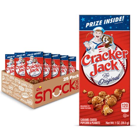 Cracker Jack Caramel Coated Popcorn & Peanuts, Original, 1 Ounce Boxes ...