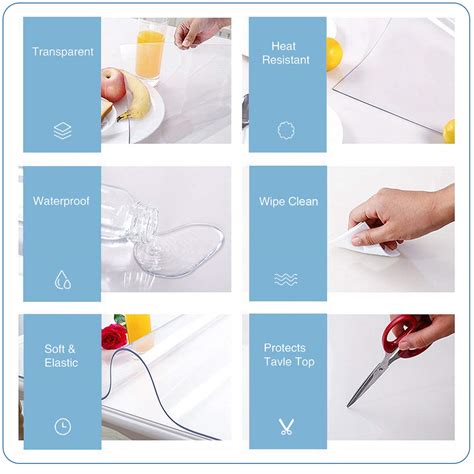 Snapklik.com : Dia 30 Inch Clear Round Table Cover, 2mm Thick Round ...