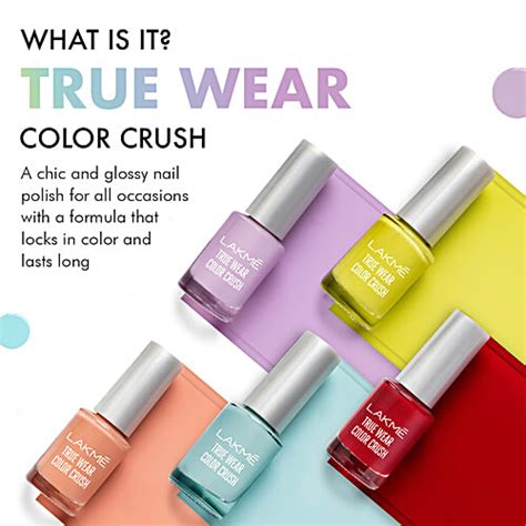 Buy Lakme True Wear Color Crush Nail Paint - Long Lasting & Vibrant ...