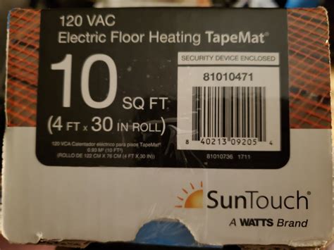 SunTouch 4ft X 30" 120vac Floor Warming System for sale online | eBay