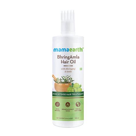 Mamaearth BhringAmla Hair Oil with Bhringraj and Amla for Intense Hair ...