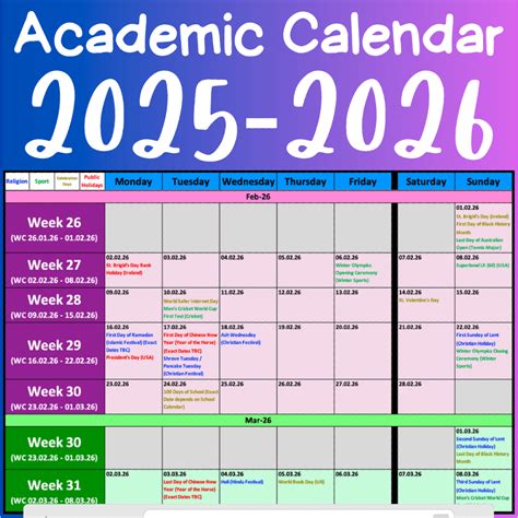 Mash > School / Scoil > Academic Calendar (2025-2026)
