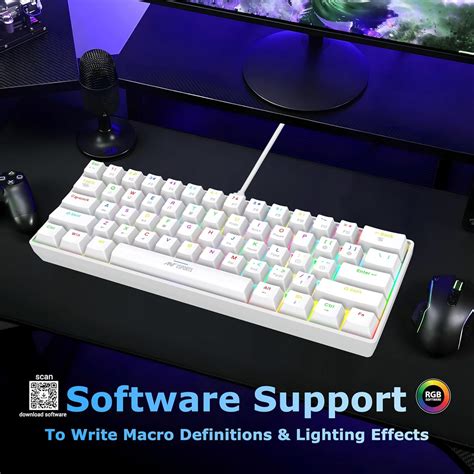 Ant Esports MK1300 V2 Portable 60 Percent Mechanical Keyboard, Compact ...