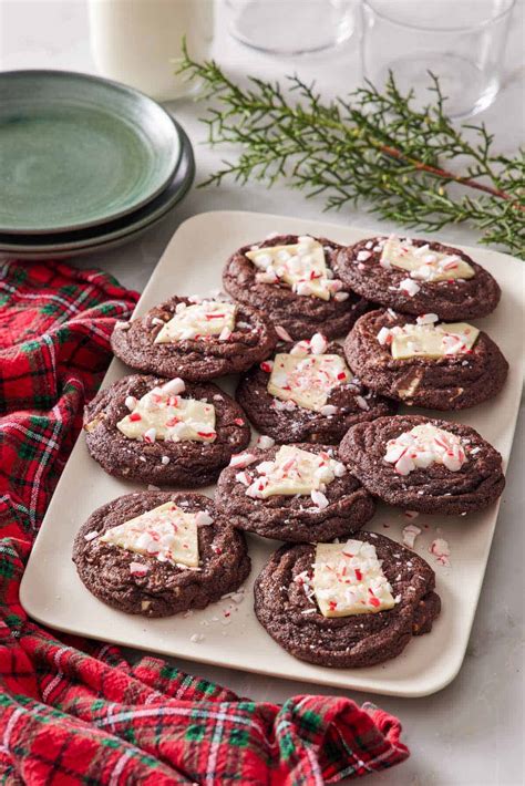 Chocolate Peppermint Bark Cookies Recipe - Preppy Kitchen