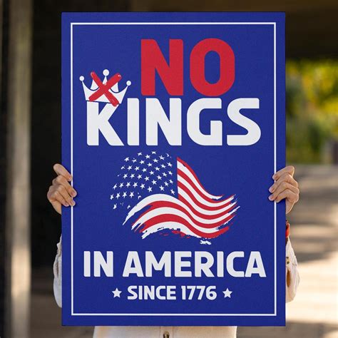 No Kings in America Since 1776 PNG SVG | Anti-trump Protest Poster ...
