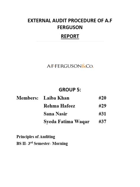 Image result for External Audit Examples