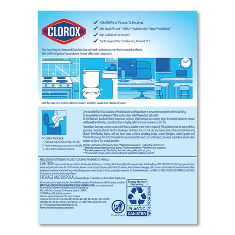 Clorox Disinfecting Bleach Safety Data Sheet at Ricardo Fletcher blog