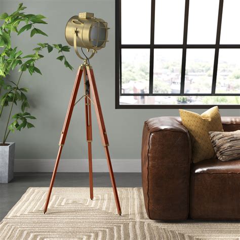 Tripod Spotlight Floor Lamp Metal Industrial Tripod Floor Lamp For
