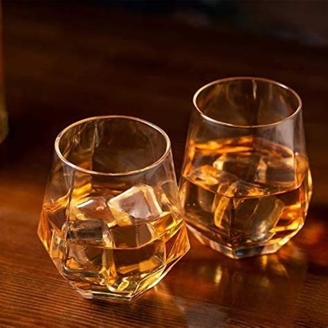 Elysianstores Whiskey Glasses Set of 2,300ml,Old Fashioned Drinking ...