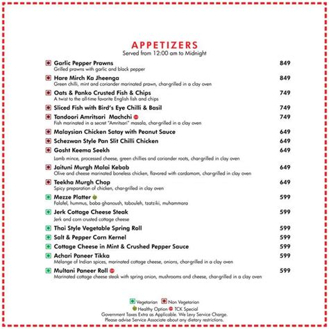 Menu at The Creative Kitchen - Radisson Noida, Noida