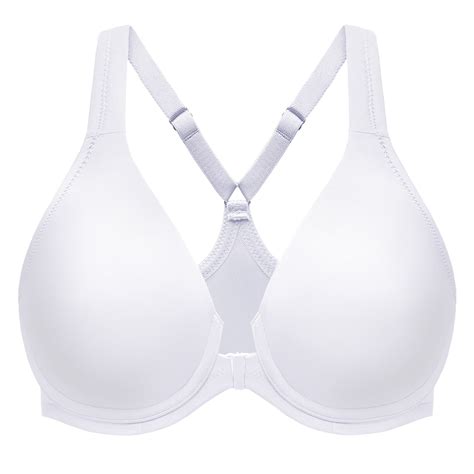 MELENECA Women's Racerback Front Closure Bras Plunge Unlined Full ...