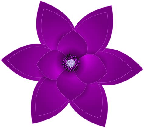 Purple Flower Clip art - Purple Deco Flower Transparent PNG Clip Art ...