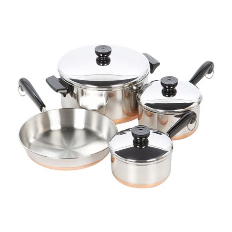 Revere Cookware 1400 Line Stainless Steel 7 Piece Cookware Set ...