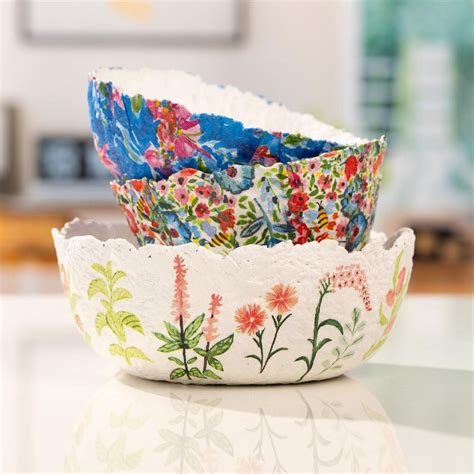 Egg Carton Paper Mache Bowls - Projects | Plaid Online