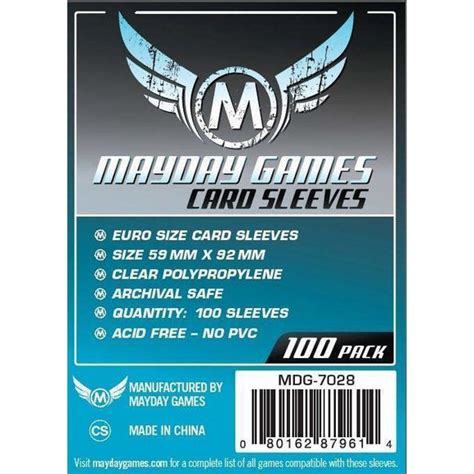ZZ 120 Euro Card Sleeves ( 59 x 92 mm ) : 100 Standard card Sleeves ...