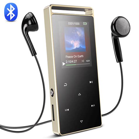 AGPTEK A01T 8GB Bluetooth MP3 Player with FM/ Voice Rocord, Lossless Sound Metal Music Player ...