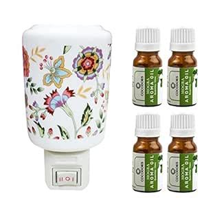 Cocodoes Electric Ceramic Aroma Diffuser Set Oil Burner Night Lamp ...
