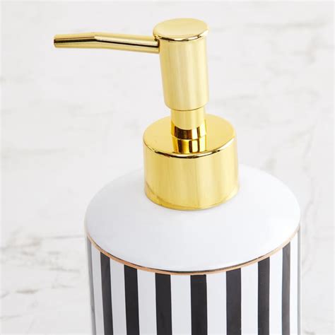 Buy Charlie Andrey Multicolour Striped Ceramic Soap Dispenser from Home ...