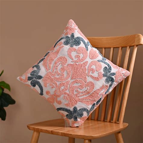 Embroidered Alpana Design Cushion Cover 16x16 Inch Online - Premium ...